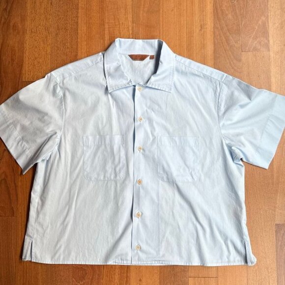 Jamie Haller Cotton Boxy Cropped Camp Shirt - Picture 3 of 4